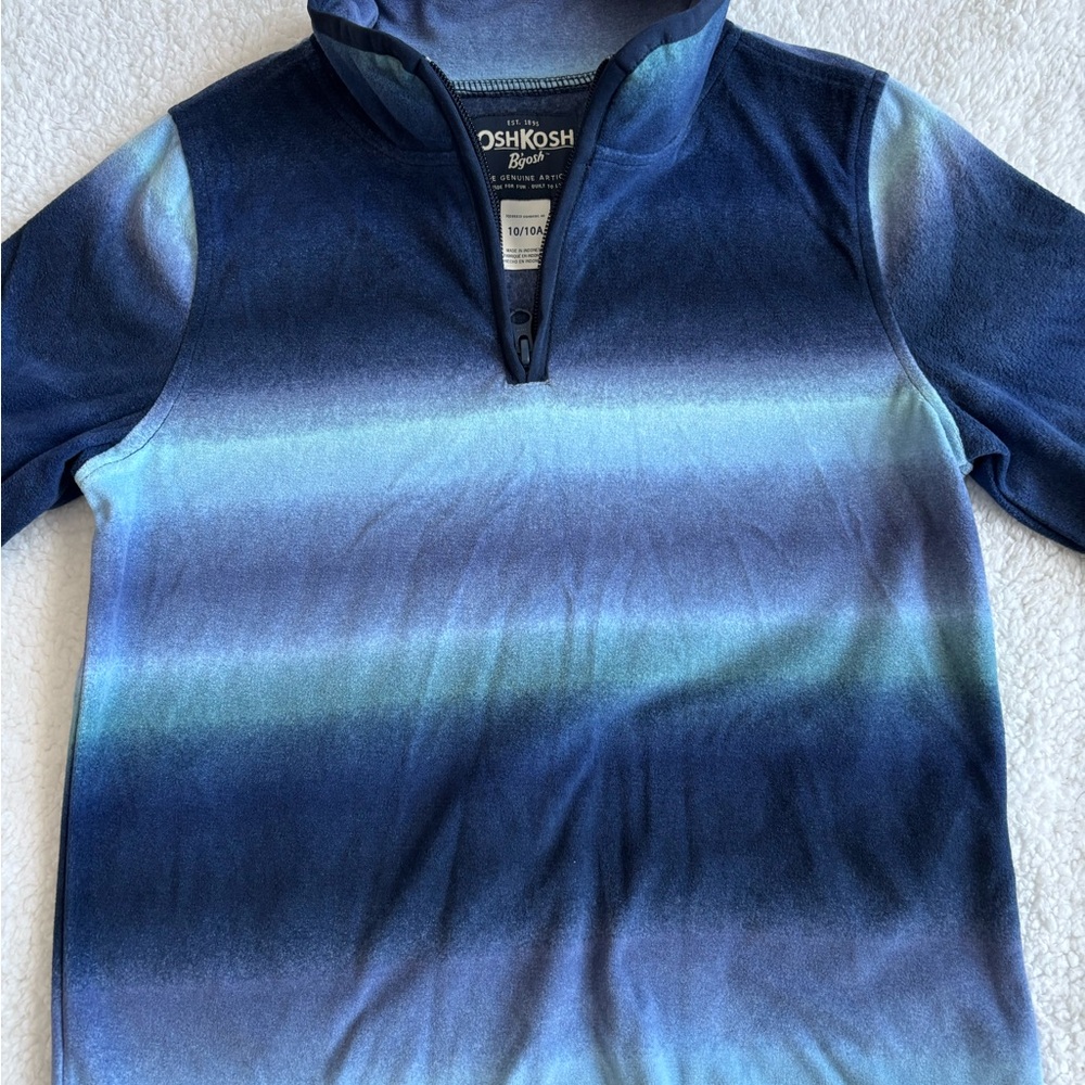 OshKosh B'gosh Navy and Sky Blue Half-Zip